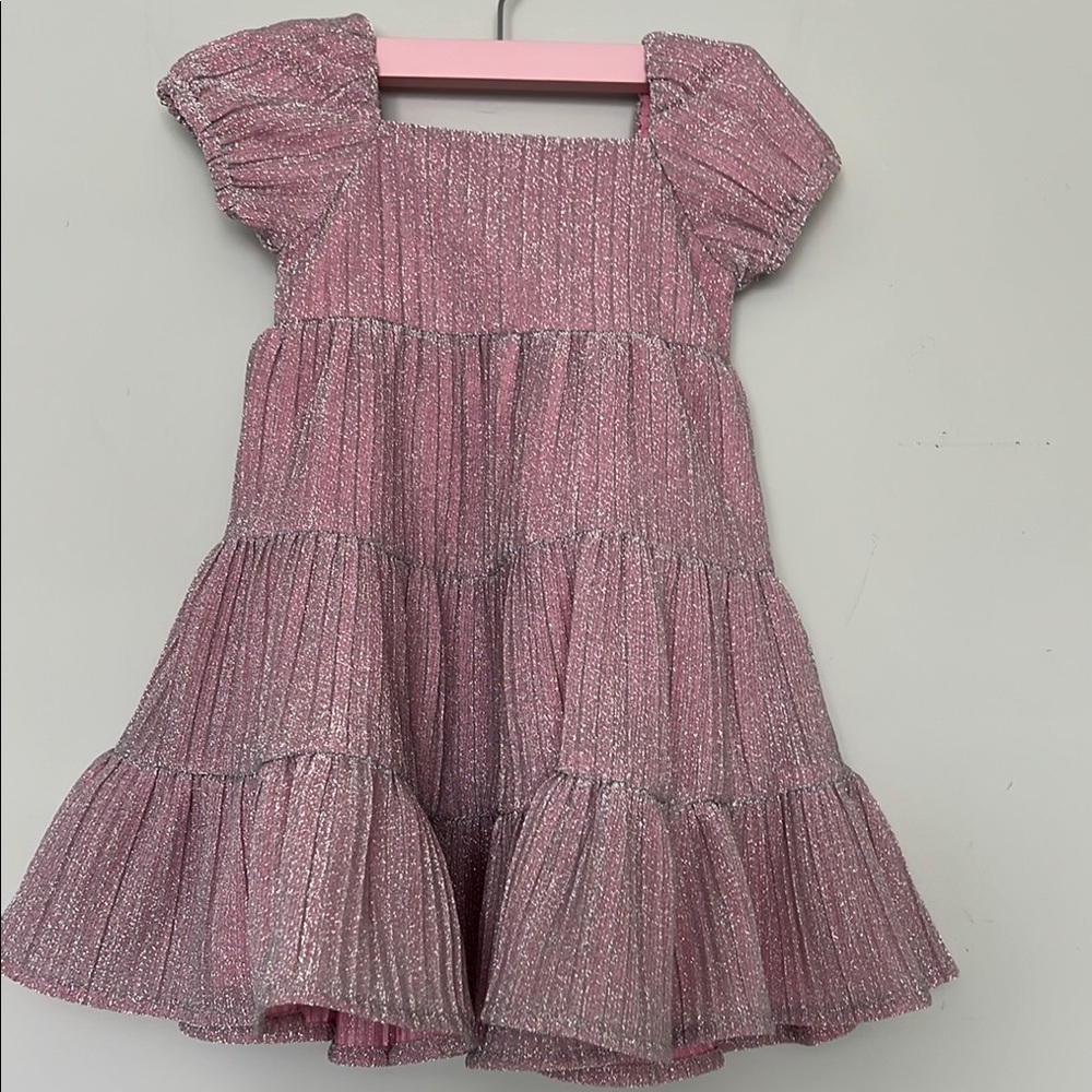 Pink Glitter toddler girl Dress 2T